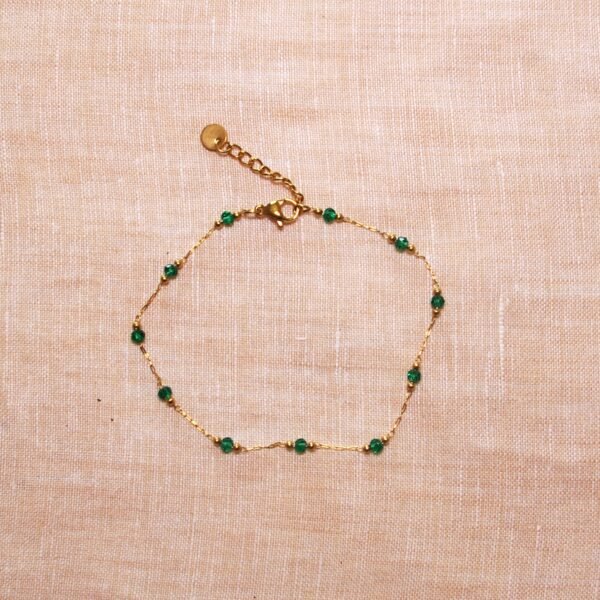 Bracelet Perles Vertes