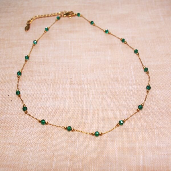 Collier Perles Vertes