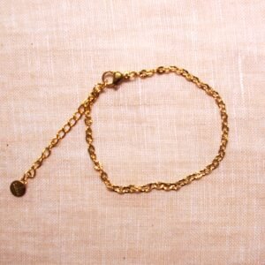 Bracelet chaîne paperclip brillante